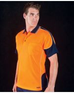High Vis Piped Branded Polo Shirts